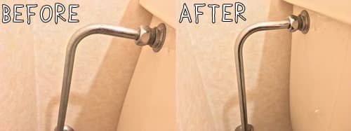 ウタマロクリーナーでトイレのノズルの汚れもピッカピカになった。ビフォーアフター